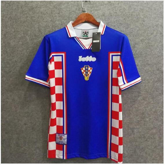 1998 Croatia Retro Away Kit Soccer Jersey